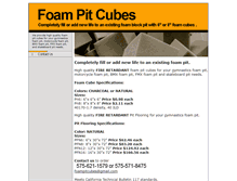 Tablet Screenshot of foampitcubes.com